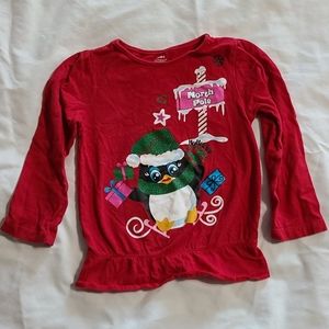 Christmas Penguin tee, 3T